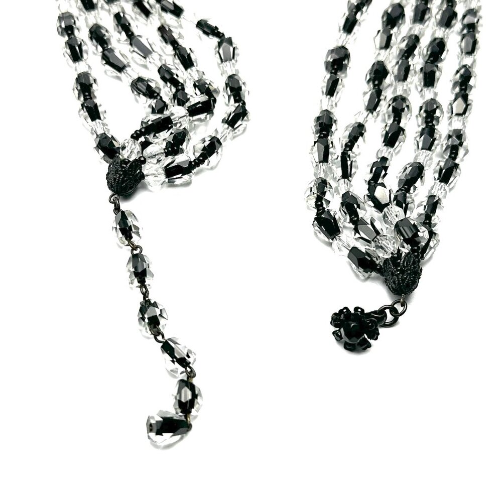 1950s Miriam Haskell Five-Strand Crystal Necklace — Signed, Museum Quality — EUC - Picture 5 of 10